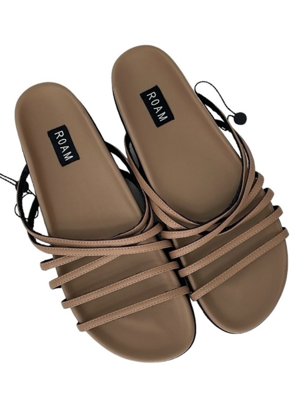 Roam Sandals Women's 11 Brown Faux Leather Strappy Shoes NWT